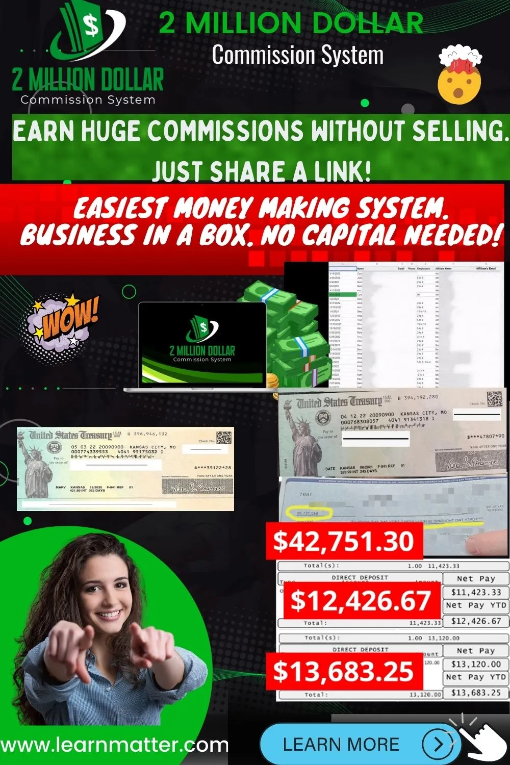 2 million dollar commission system review and bonuses