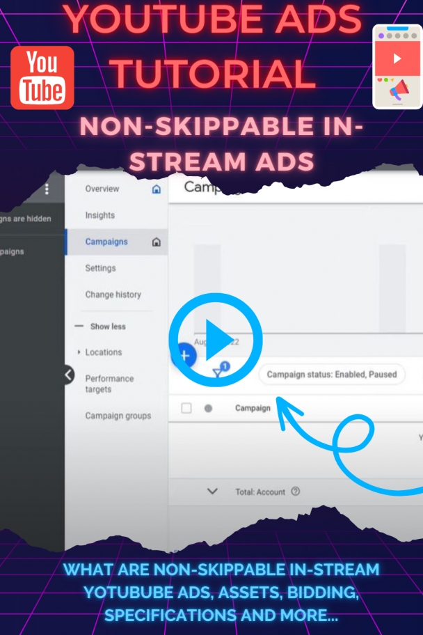 NonSkippable InStream Youtube Ads Tutorial 2022